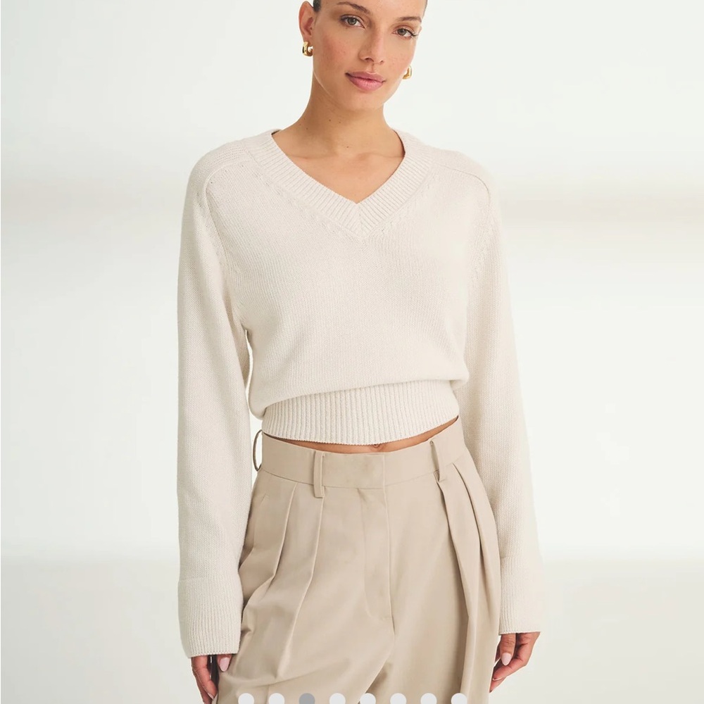 Naadam Cotton V-Neck Sweater
